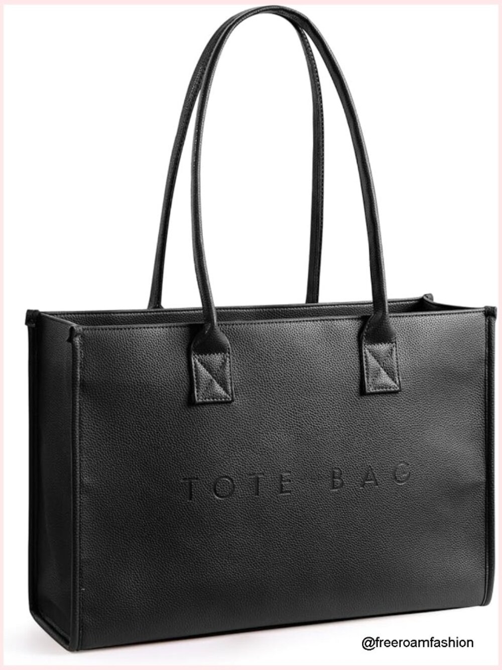 Oversize Pu Leather Tote Bag Large Capacity Weekender Shoulder Bag